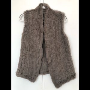 June Fur Rabbit Vest in XS